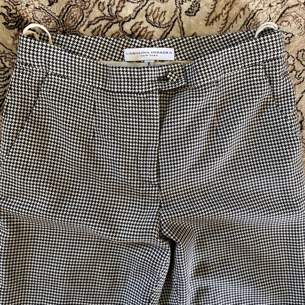 Carolina Herrera NY sz 6 plaid pants silk lining